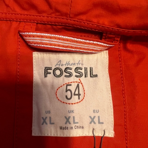 Fossil Bright Orange Jacket…Size Men’s XL - Picture 3 of 5